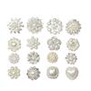 10Pcs Korean Ladylike Pearl Rhinestones Buttons Suit Knitted Sweater Cardigan Craft Button Women's Clothing Sewing Accessories