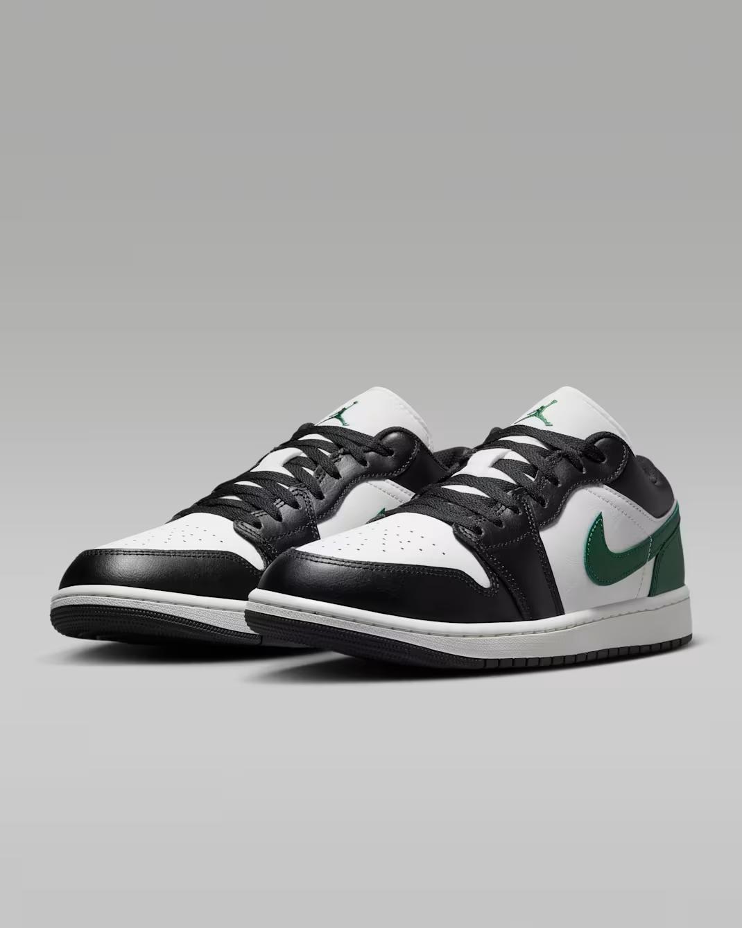 553558-047 Nike Air Jordan 1 Low  Black/Gorge Green  (Men s) 7