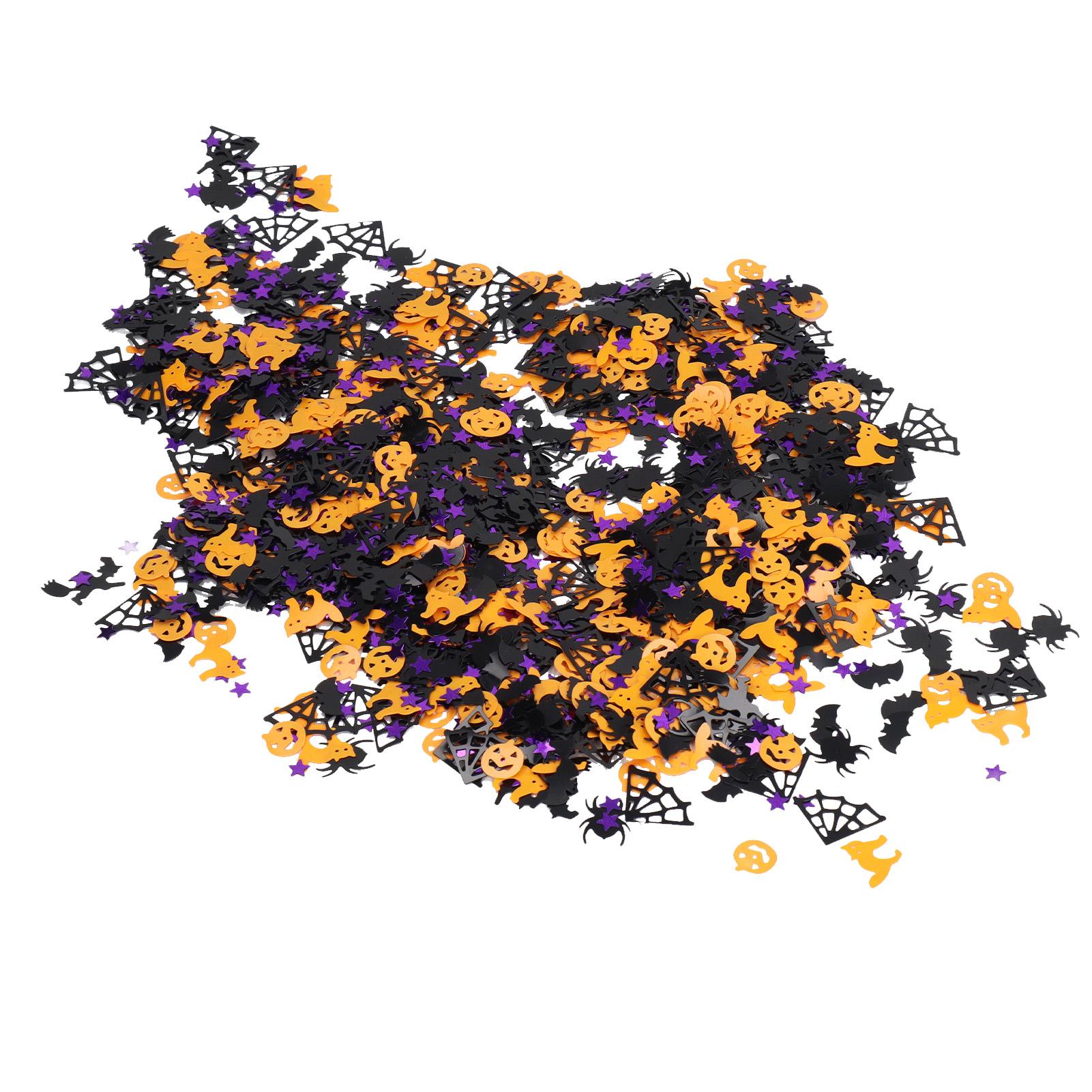 

200g Halloween Confetti Halloween Party Table Scatter Confetti Pumpkin Spider Webs Foil Metallic HMS220722