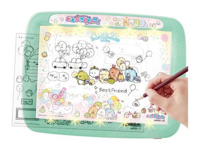 AGATSUMA Sumikko Gurashi Briefe und Zeichenschablone Tapioka Park Plastik Smaragdgrüne Karten!