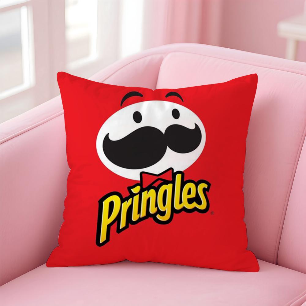 Classic P-Pringles Cushion Cover Comfortable Reversible Pillow Cover Ideal for Car Sofa Bedroom & Beyond