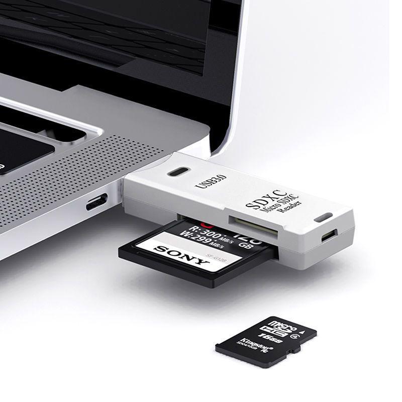 Lector de Tarjetas de Memoria USB 3.0 Micro TF SD Lector Escritor de Alta Velocidad Unidad Flash