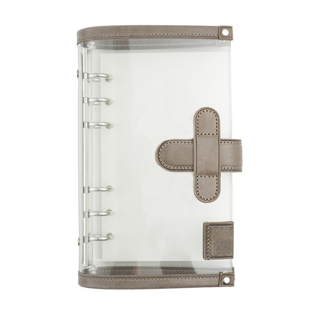 

Прозорий блокнот з чистими внутрішніми сторінками, щоденник, новий блокнот на кільцях, канцелярське приладдя Shell