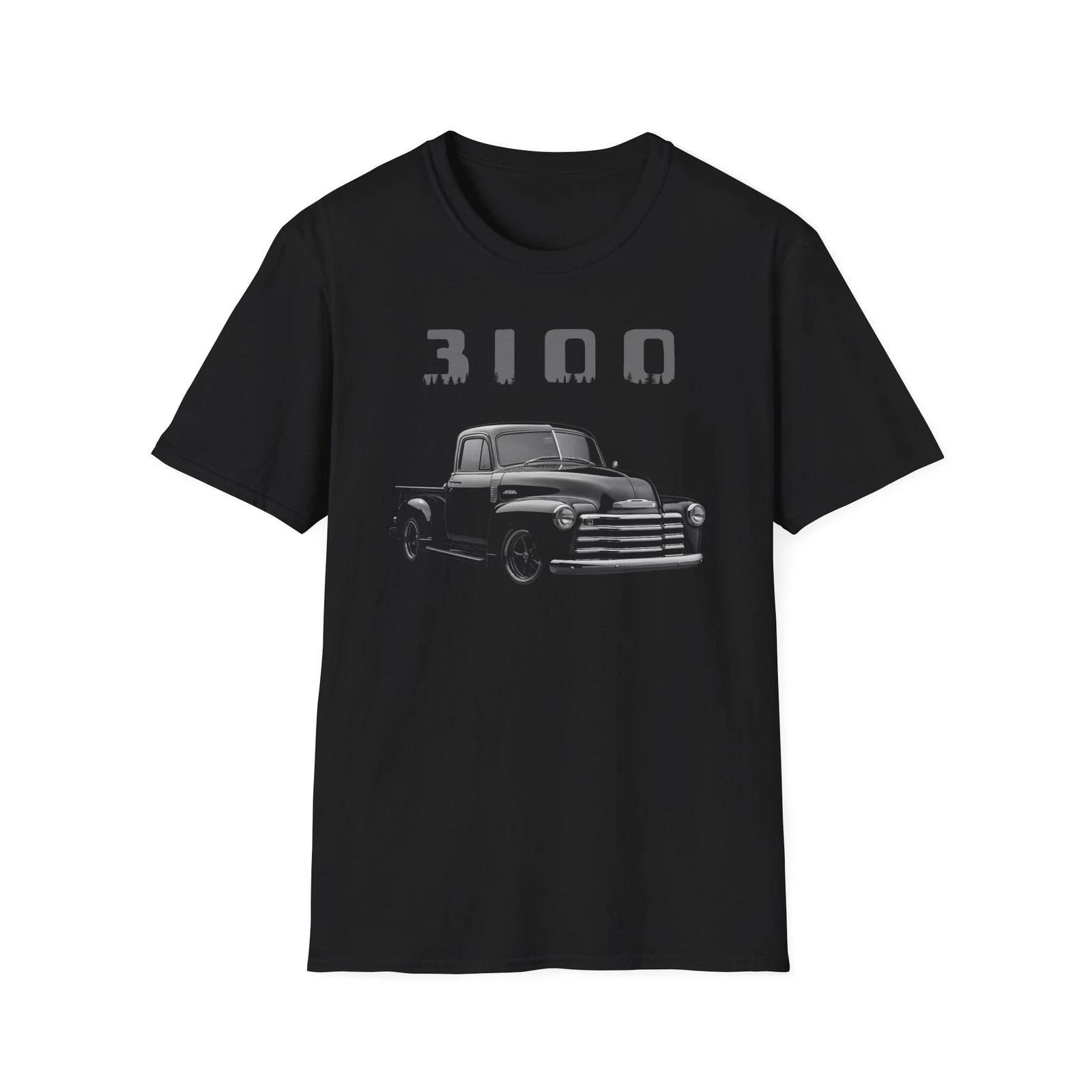 1953 Chevy 3100 Pickup T-Shirt Classic Truck Tee Vintage Forest Scene Graphic XL