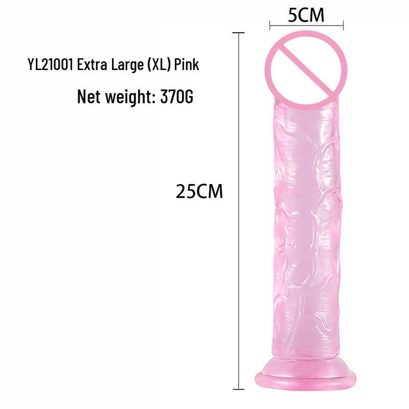 Large Crystal TPE Soft Eggless Dildo - Long-lasting Transparent Adult Pleasure Device