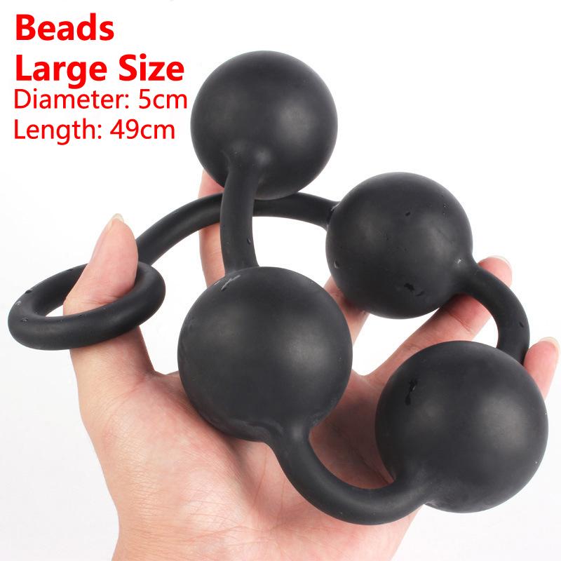 Large Anal Beads Silicone Butt Plug Anal Balls Sex Products For Adults Erotic Toys For Woman Gay Men Anus Dilator Intimate Goods