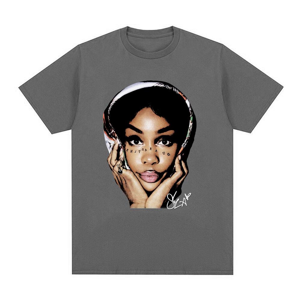 SZA Graphic Print Tshirts Unisex Women Fashion Hip Hop Tshirt Summer Cotton Casual Short Sleeve Oversized T Shirts Streetwear