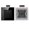 European standard 86 type rocker switch with single control featuring tempered glass for modern indoor installations