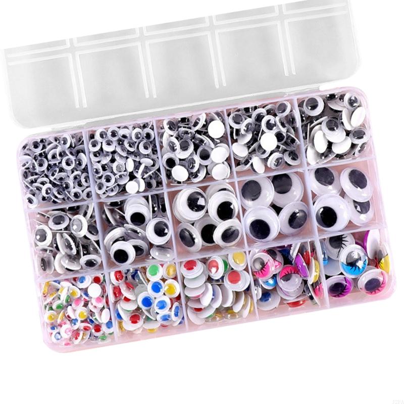Wiggle Googly Eyes 260/350/750/1380Pcs Adhesive Googly Eyes Craft Eyes