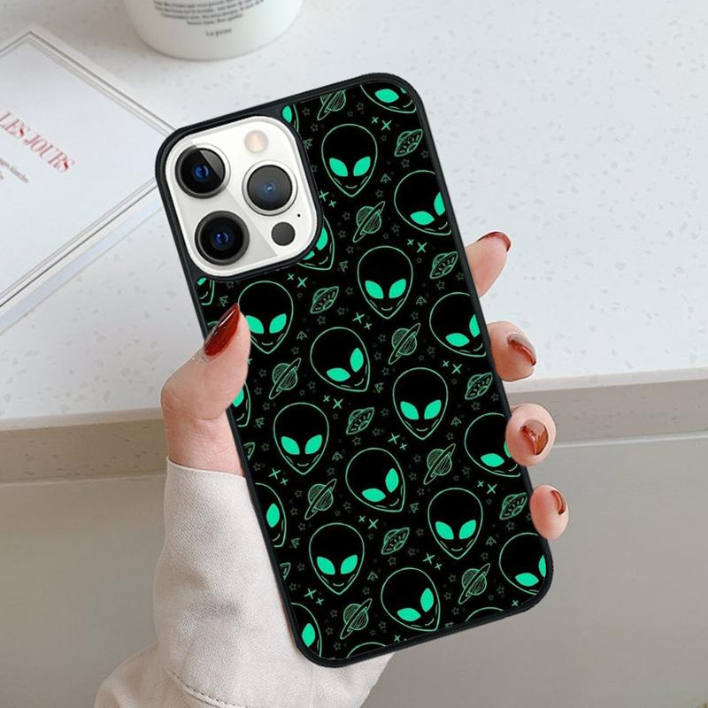 Sky Aliens UFO Astronauts Lovely Phone Case For iPhone 17 Air 11 12 13 14 15 16 Pro Max Cover For iPhone 17 Air Max Plus