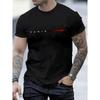 Men's 100% Cotton Summer Loose PARIS Creative Letter Print Casual Slim Fit Round Neck Short Sleeved T-shirt Top Cotton Comfortable Male Clothing