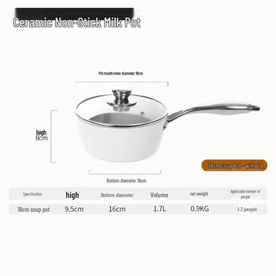 Zhishi 18cm Ceramic Non-stick Milk Pot