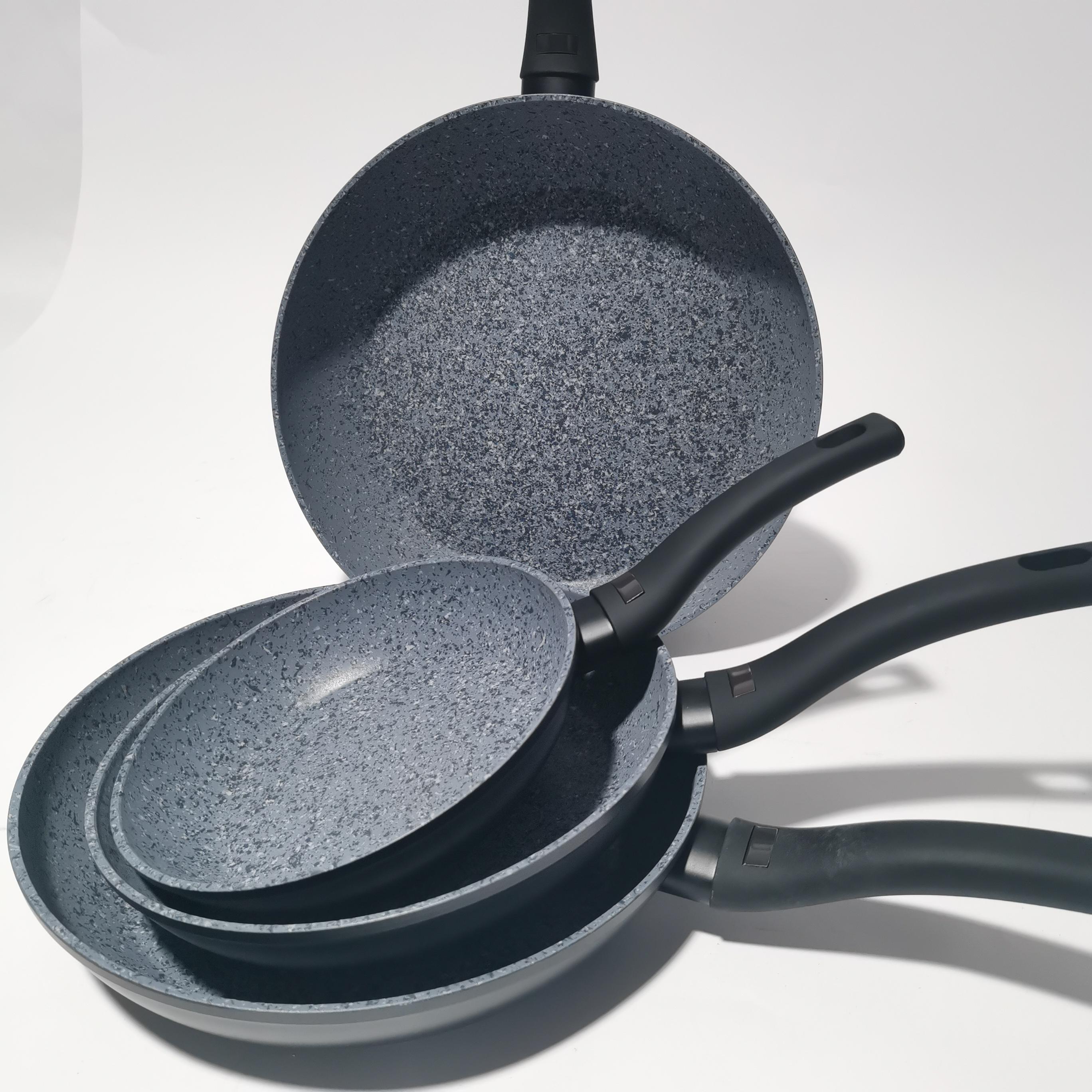 

Factory Direct Supply Customized Frying Pan Cookware Pan Home Kitchen Using Fry Pan чёрный