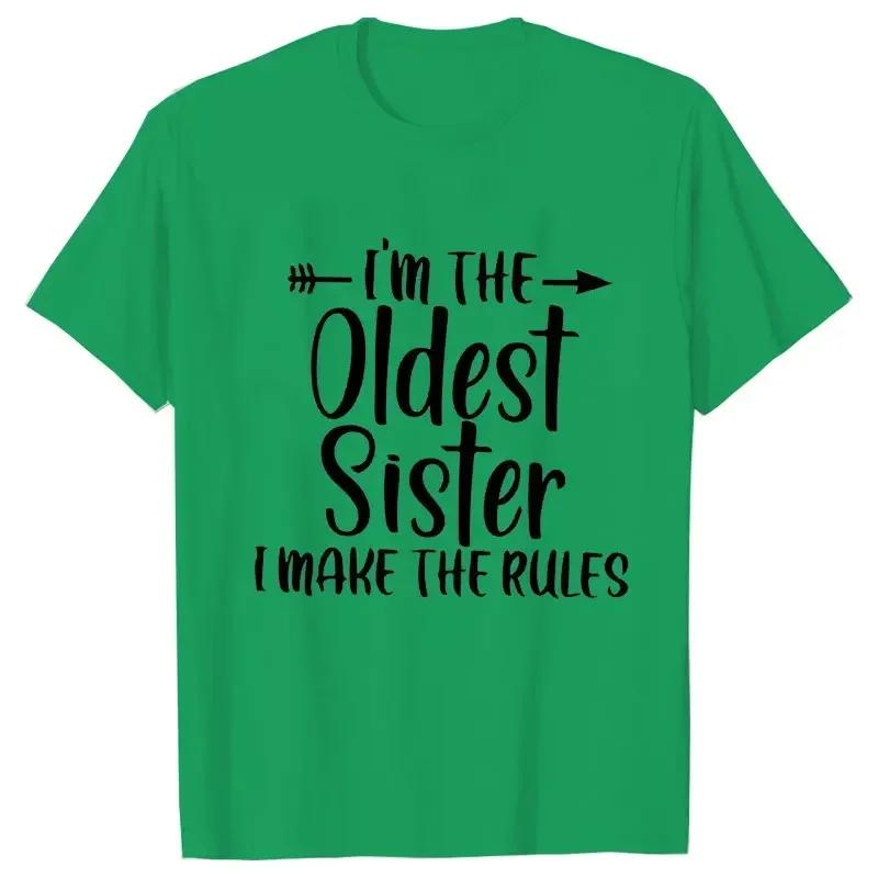 

Sister Rules Gifts T Shirts Sweet Fashion Women Tshirt Funny Oldest Middle Youngest Sister Tees Sarcastic Sibling Matching Shirt 4XL