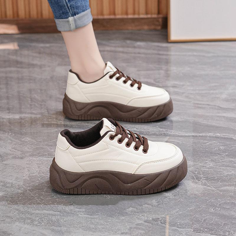 Spring new muffin thick-soled bread shoes casual soft-soled lightweight board shoes W