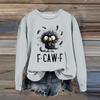 Women's Fashion Casual Long Sleeve Loose  Printed Sweatshirt
