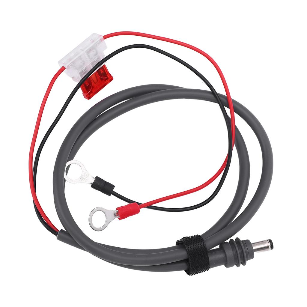 O Ring DC Charging Cable 18AWG Red Black Parallel O Ring DC Power Cable with Fuse for Off Grid RV Boat 2m 6.6ft