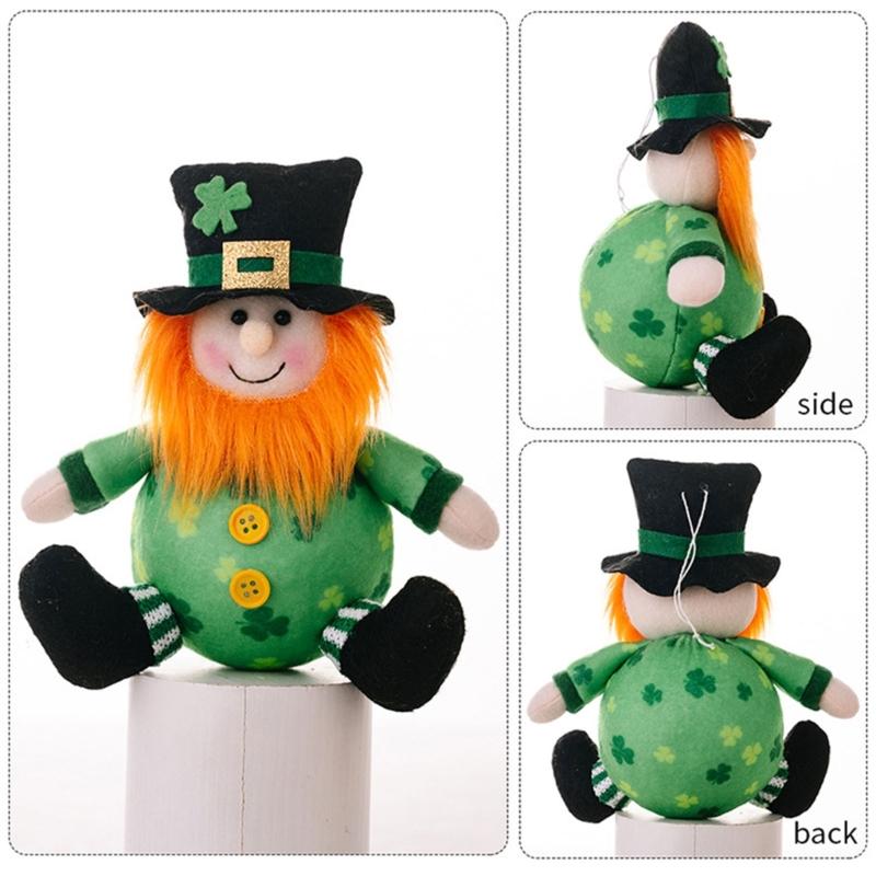 Patricks Day Ornament Leprechauns Doll Hangings Pendant for Festival Parties Tree Hangings Decorations Toy for Kids Boy Girl