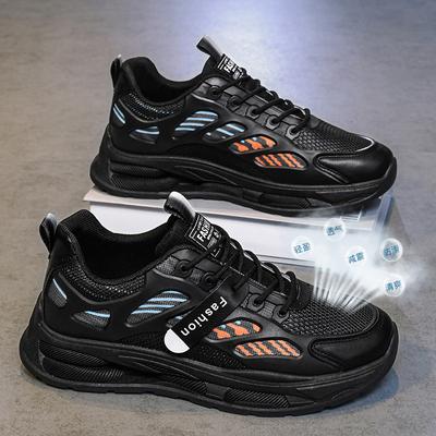 Chaussures de printemps pour hommes chaussures en mesh respirantes chaussures de sport à plateforme polyvalentes tendance pour hommes chaussures décontractées