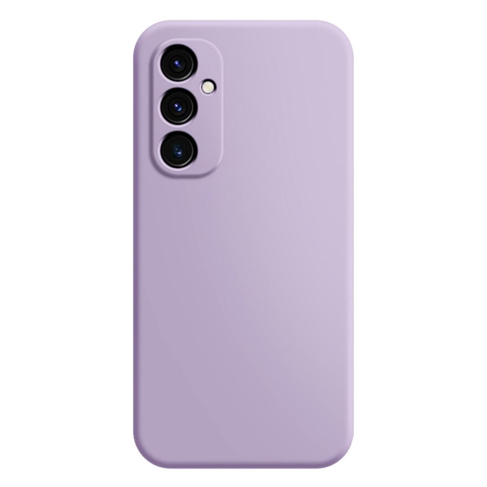 

For Samsung Galaxy A14 5G/A14 4G Rubberized TPU Straight Edge Phone Case Soft Anti-Scratch Fiber Lining Protective Cover Purple