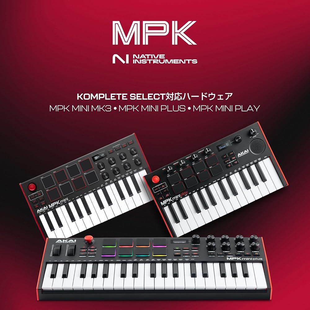 Akai Professional USB MIDI Keyboard Controller, 25 Keys, Velocity Compatible, 8 Backlit Drum Pads...
