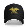 Gold SPQR Römisches Reich Lässige Baseballkappe Outdoor Sport Trucker-Mütze Sommer Hohe Qualität Herren Damen Street Style Baseballkappen