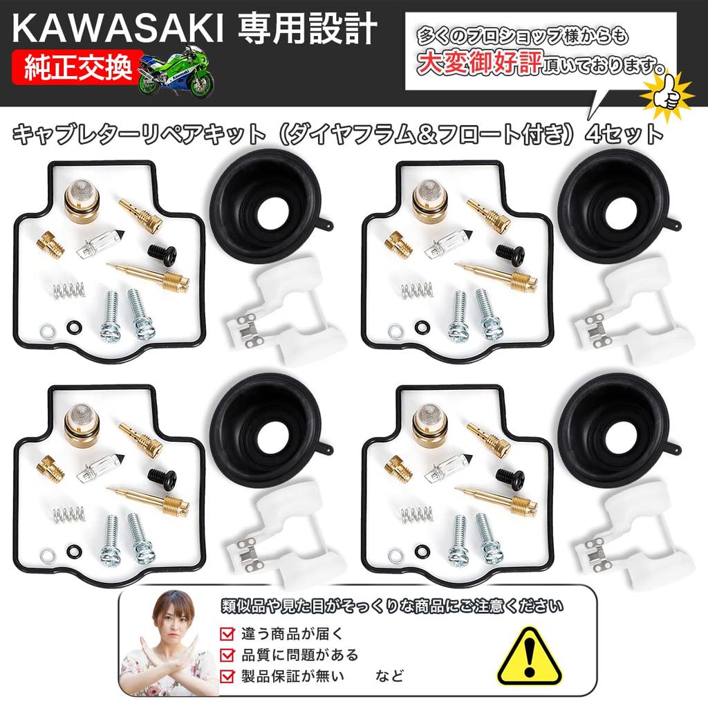 Kawasaki Barrios Carburetor Repair Kit, Carburetor Overhaul Repair Kit, ZXR250, ZXR250R, 1989-1991, ZXR750, ZZR400,