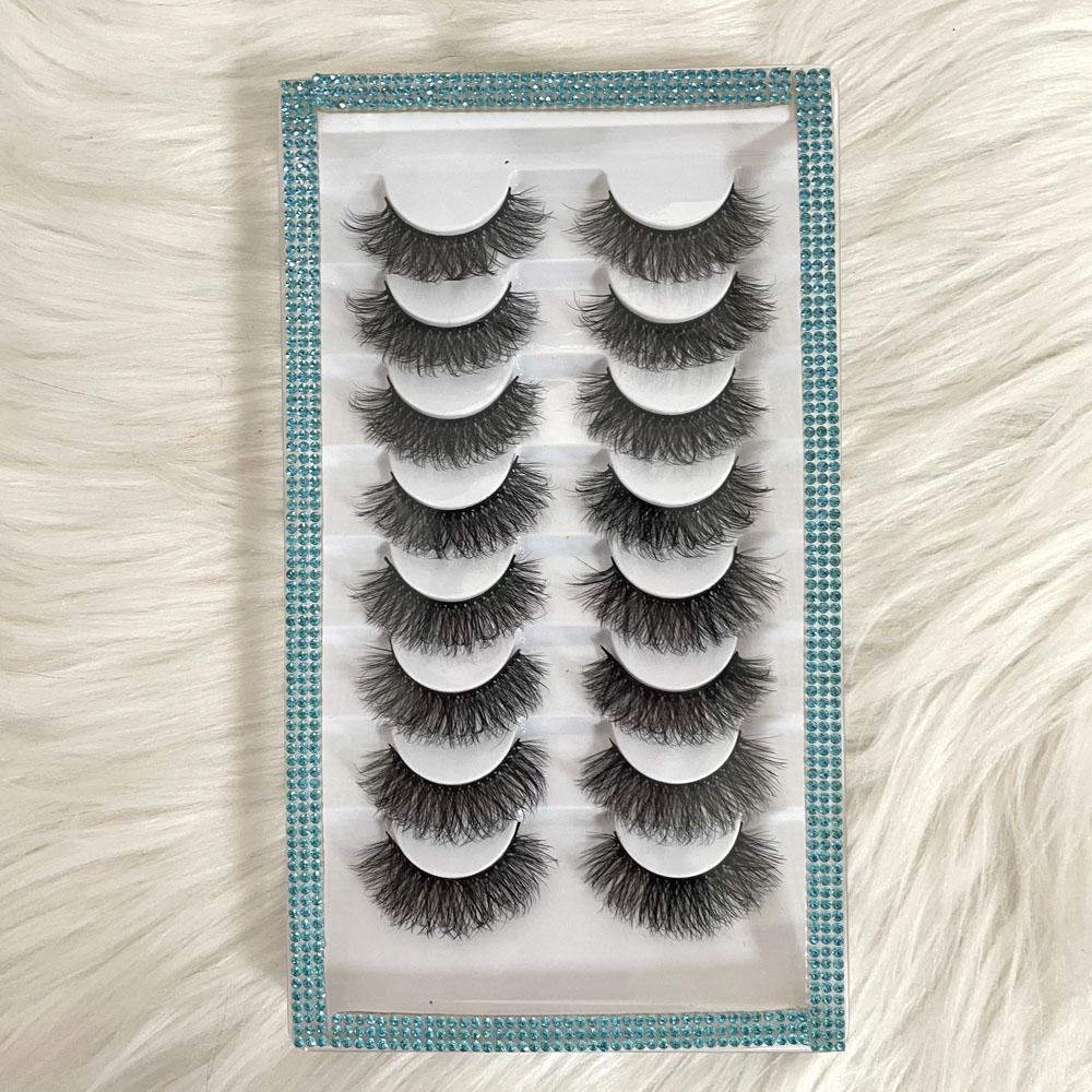 Wholesale Wispy Faux Mink Full Strip 3D Multi Layered Black 8MM-30MM Cruelty-Free Durable Eyelashes Targeted Vendor