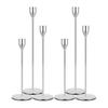3/6Pcs/Set Vintage Tall Metal Candlestick Pillar Taper Candle Holder Home Living Room Christmas Wedding Party Candle Stand Dining Table Centerpiece