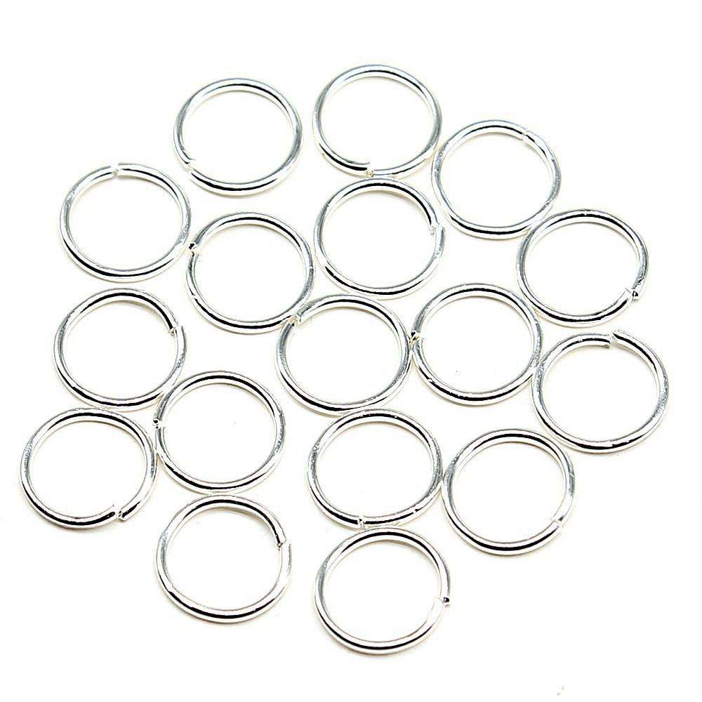 

400 шт. Кольцо для прыжков, компоненты ювелирных изделий, аксессуары, серебряный цвет, железо 0,7х7 мм