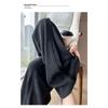 Soft Waxy High-waisted Casual New Style Contrasting Cuffed Chenille Wide-leg for Women's Winter Pants