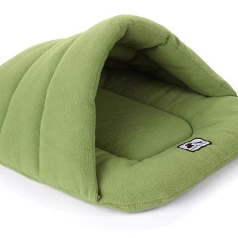 Pet Cat Dog Nest Bed Puppy Soft Warm Cave House Winter Sleeping Bag Mat Pad