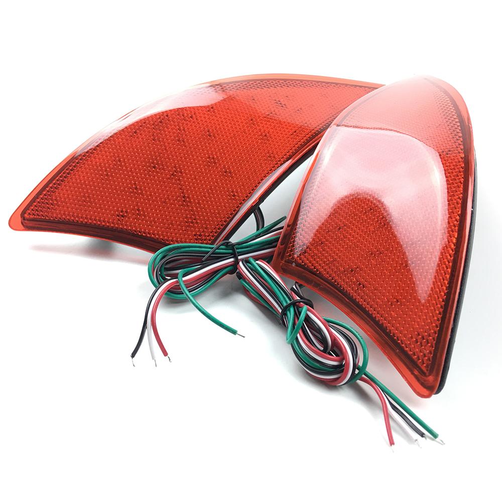 2x Rear LED Bumper Reflector Red lens Tail Brake Light lamp Red for Lexus IS 250 350 XE30 2014 2015