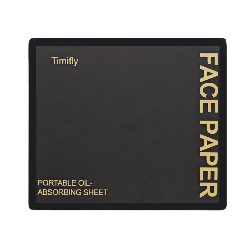 Timifly Puff-Style Oil-Absorbing Sheets with Mirror Box - 100 Sheets, Portable, Makeup-Safe