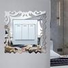 Square Cross Lace Acrylic Wall Sticker for Switch - Decorative, Self-Adhesive Mirror Design for Living Room & Bedroom