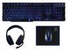 Zestaw przewodowy klawiatura + mysz + pad + słuchawki Rebeltec SHERMAN Gaming USB czarny podświetlany