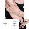 Moonlight Irregular Fashionforward Zirconia Ring Chain For Women With Chic Style Geometric