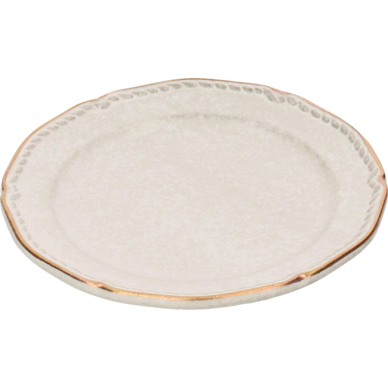 

aito Seisakusho [Stitch Sitch] Plate Small Plate Approx. 12cm Ivory White Mino Ware Made in Japan 111133