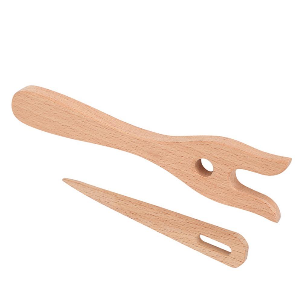 2Pcs Eye Needle Design Lucet Fork Kit Fork Type Structure Braided Craft Tools  For Bracelet Making