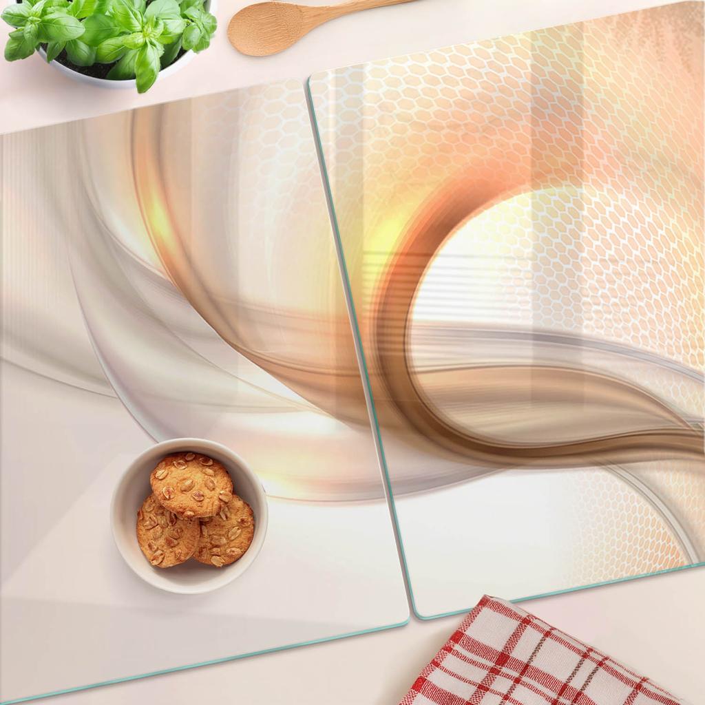 Decorative Glass Chopping and Serving Boards Abstract 2x40x52 cm