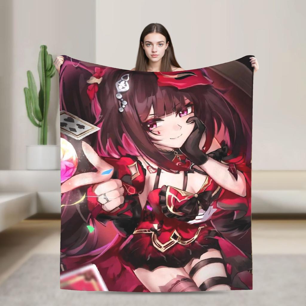 Super Warm BlanketKids Adult Camping Honkai Star Rail Throw Blanket  Flannel Bedspread For Outdoor Novelty Sofa Bed Cover