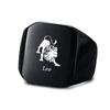 Vnox 18mm Signet Ring For Men Women, The Zodiac 12 Horoscope Constellation Sign Finger Band, Stainless Steel Aries Punk Ring