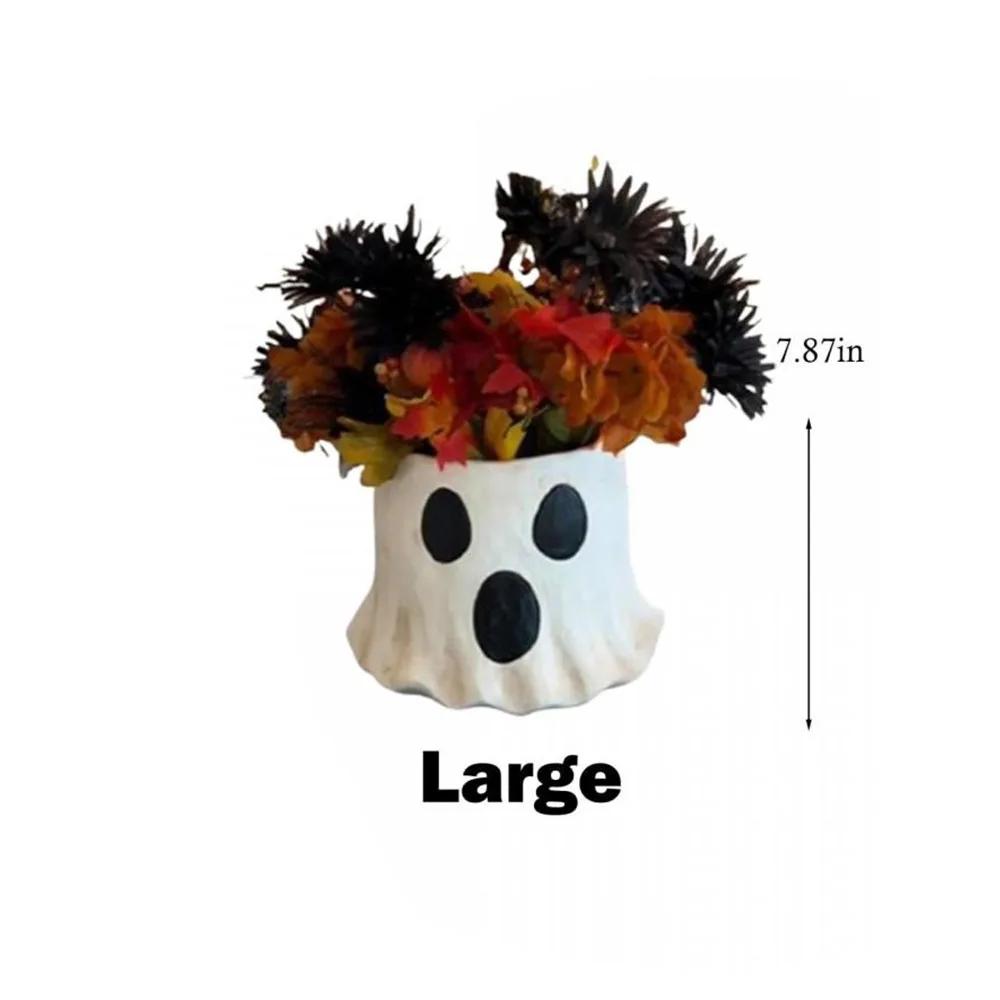 Halloween Decoration Mud Pie Paper Mache Halloween Ghost Treat Buckets Trick Or Treat Kids Gift Packaging Resin Ornaments