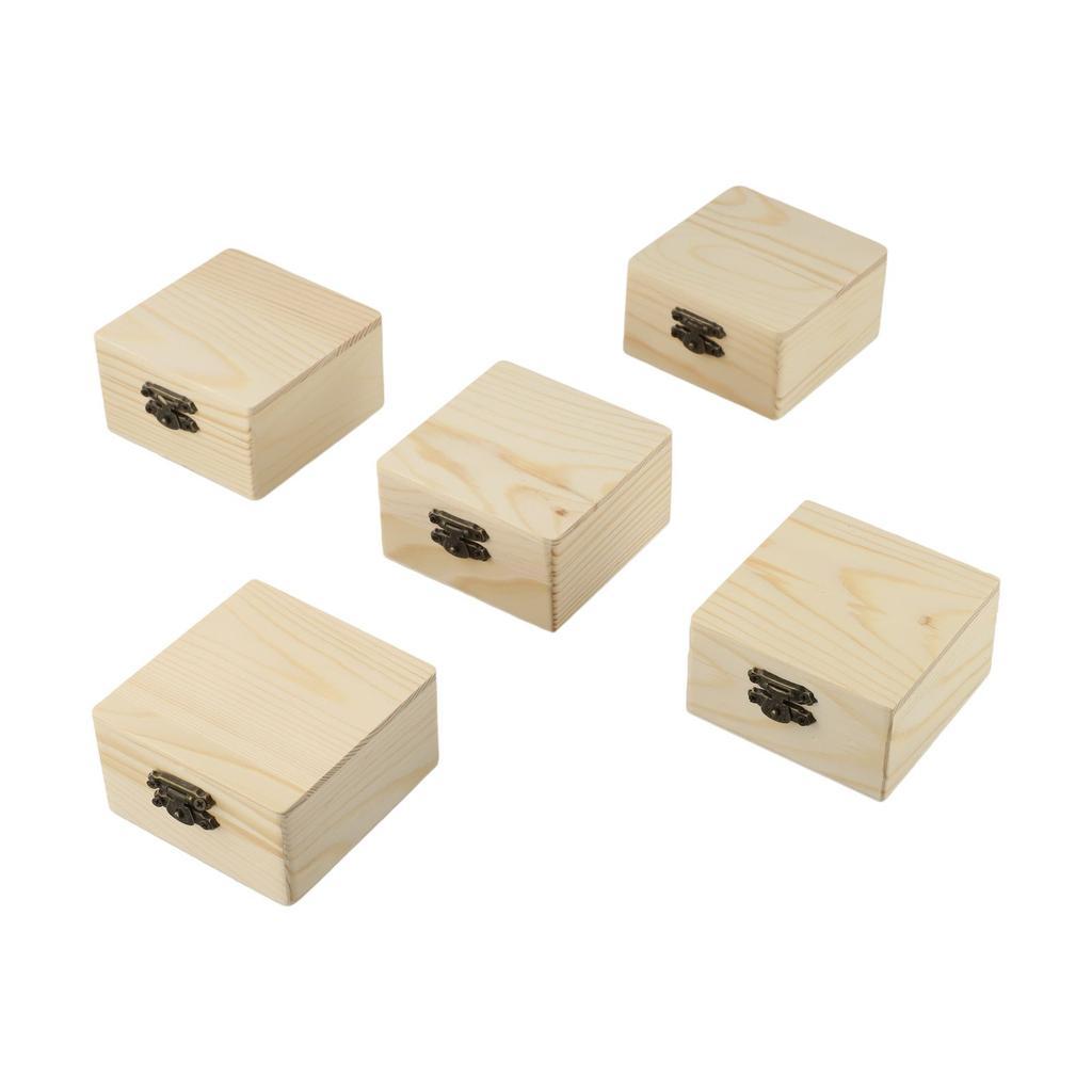 Elegant Wooden Jewelry Box Collection 5PCS Designed for Stylish Organization