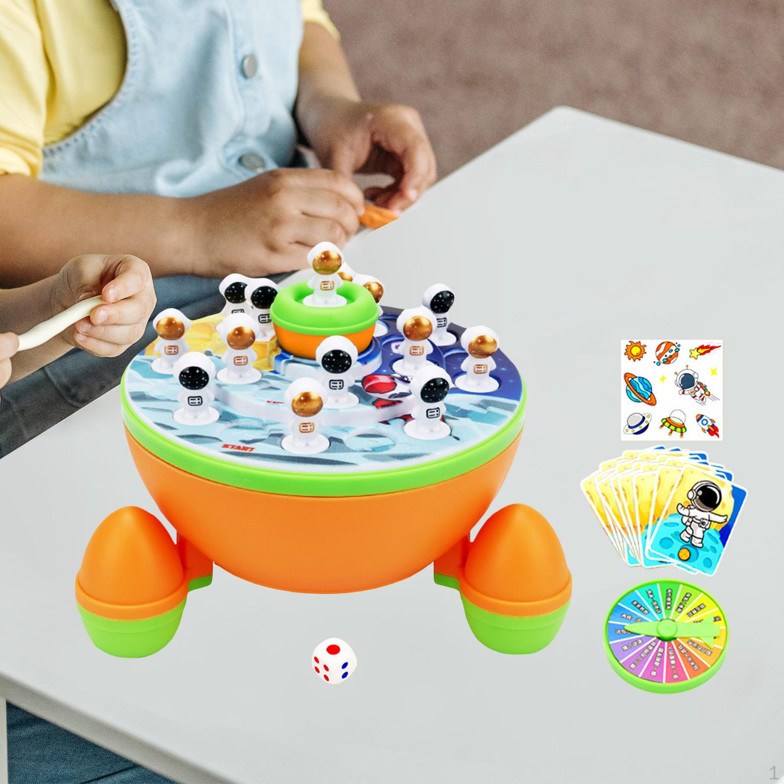 

Astronauts Chess Toy Hand Eye Coordination Puzzle Space Board Game Tabletop Balance for помаранчевий