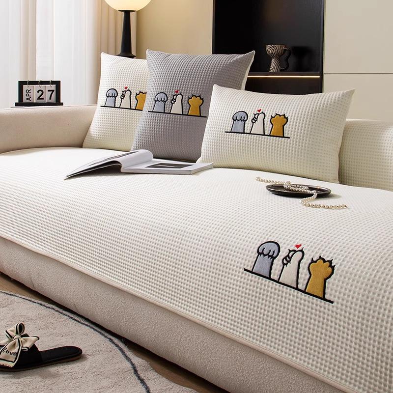 New Ice Silk Sofa Cushion Summer Mat Seat Cushion Cartoon Cute Wind Summer Sofa Cover Cover Cloth Towel