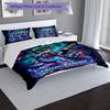 3pcs Custom Name Space Warrior Printed Bedding Set Duvet Cover Closure Includes 1 Duvet Cover & 2 Pillowcases, Soft and Comfortable for All Seasons.