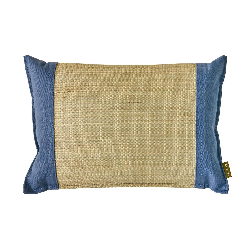 Hagiwara Rush Flat 32 X 22 X 10 Kurashiki Cool Japanese-made Pillow, Blue, Approx. Cm, "Setonoto Series", Canvas, Plain, Summer,