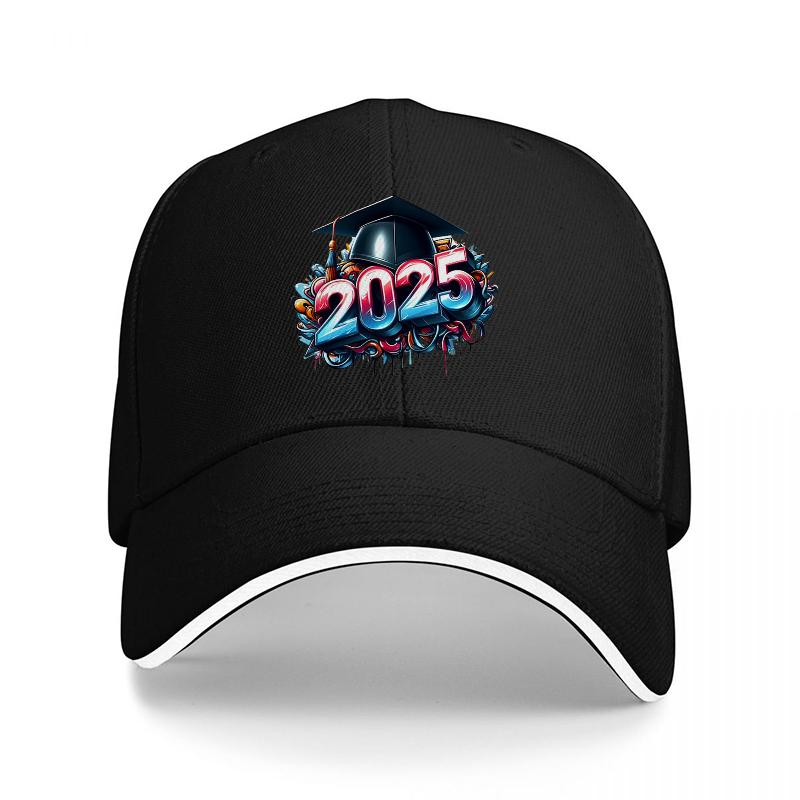 Graduation Cap Baseball Hat with Colorful Design and Diploma Motif for College Celebration and Graduation Party Wear