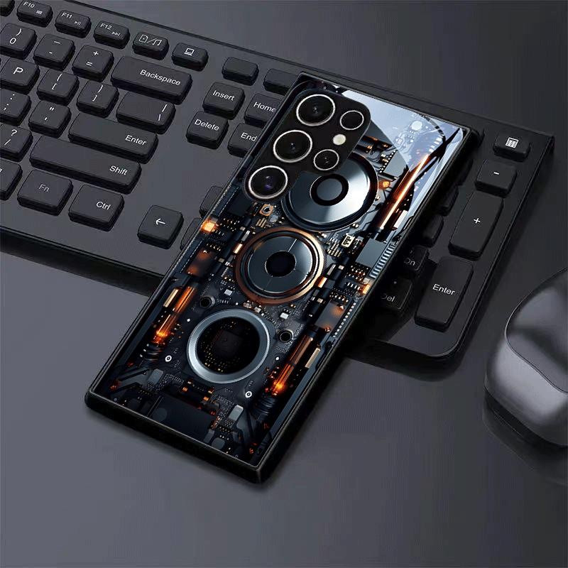 Exquisite Luxury High-end PhoneCase Glass TPU PhoneCase for Samsung Galaxy S26 S25 S24 S23 S22 S21 FE Ultra Plus Dropresistant